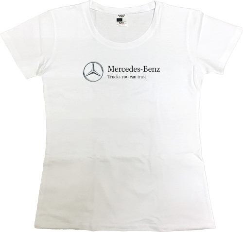 Mercedes-Benz - Футболка Премиум Женская - Mercedes-Benz logo - Mfest