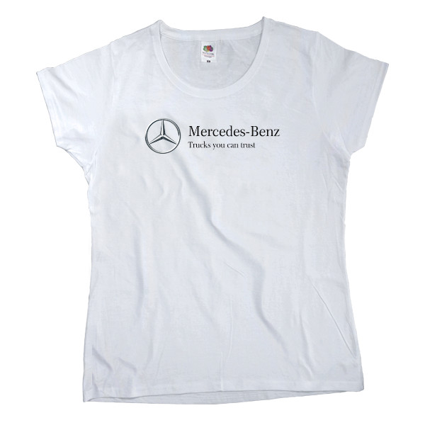 Mercedes-Benz - Футболка Классика Женская Fruit of the loom - Mercedes-Benz logo - Mfest