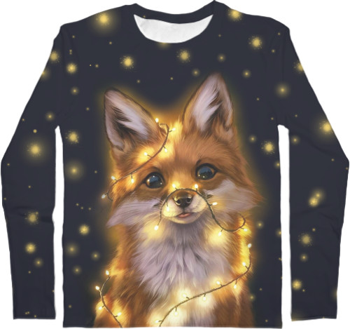 Fox And Christmas Lights