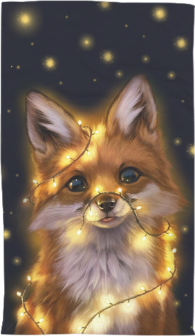 Fox And Christmas Lights