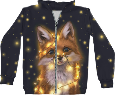 Fox And Christmas Lights