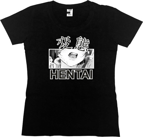 Ahegao / Ахэгао - Women's Premium T-Shirt - HENTAI - Mfest