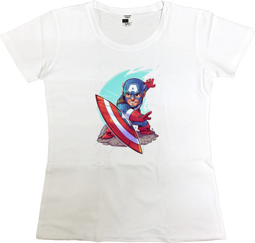 Captain America - Футболка Премиум Женская - Captain America - Mfest