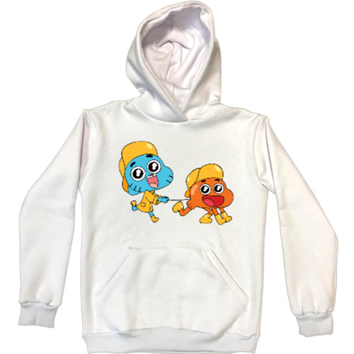 Удивительный мир Гамбола - Unisex Hoodie - gumball and darwin 2 - Mfest