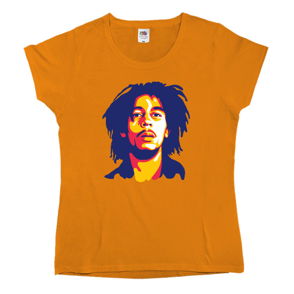 Bob Marley - Футболка Класика Жіноча Fruit of the loom - Bob Marley - Mfest