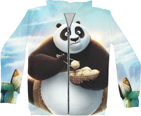 Кунг-фу панда - Kids' Zip-through Hoodie 3D - Кунг-фу панда (4) - Mfest