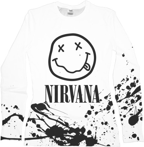 Nirvana - Women's Longsleeve Shirt 3D - NIRVANA (24) - Mfest