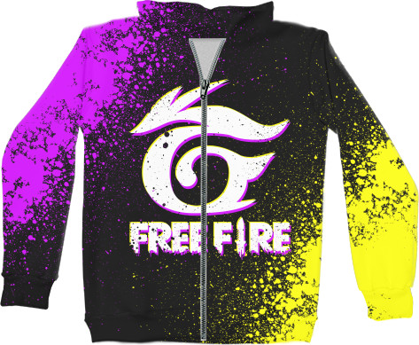 Garena Free Fire - Kids' Zip-through Hoodie 3D - Garena Free Fire [9] - Mfest