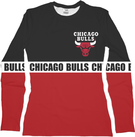 Баскетбол - Футболка з Довгим Рукавом Жіноча 3D - Chicago Bulls [1] - Mfest