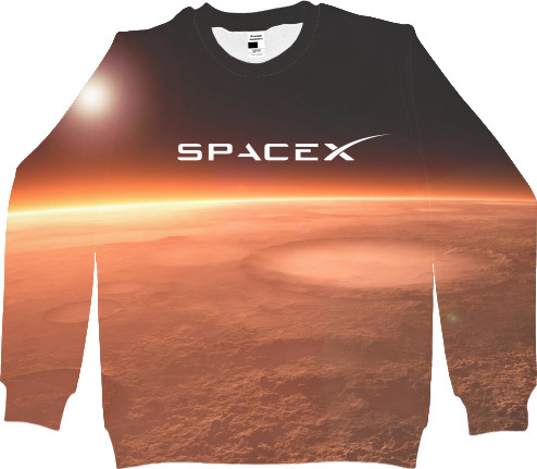 Космос - Men's Sweatshirt 3D - SpaceX [3] - Mfest