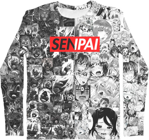 Senpai - Kids' Longsleeve Shirt 3D - SENPAI [4] - Mfest