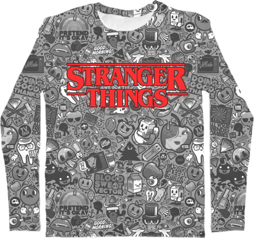 Stranger Things - Kids' Longsleeve Shirt 3D - Stranger Things [7] - Mfest
