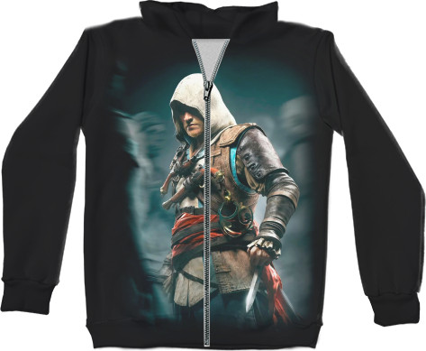 Assassin's Creed - Kids' Zip-through Hoodie 3D - ASSASSIN`S CREED [13] - Mfest