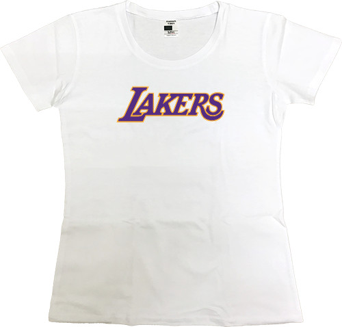 Баскетбол - Футболка Премиум Женская - Los Angeles Lakers (2) - Mfest
