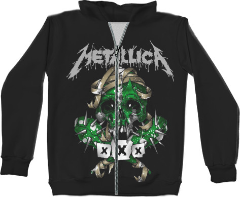Metallica - Худі на блискавці 3D Унісекс - METALLICA (6) - Mfest