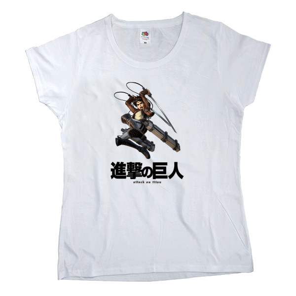 Attack On Titans / Атака на титанов - Women's T-shirt Fruit of the loom - АТАКА ТИТАНОВ (ATTACK ON TITANS) 21 - Mfest