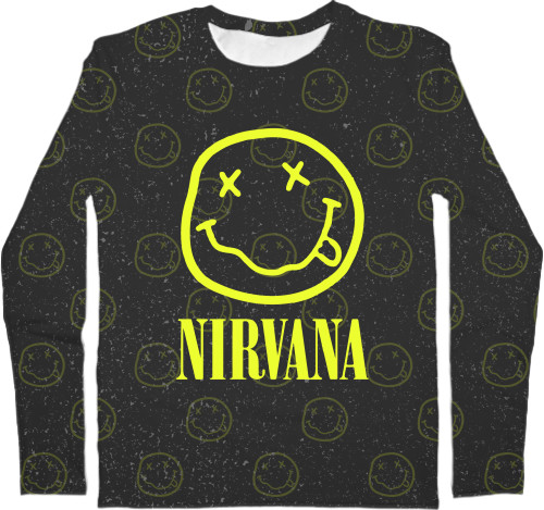 Nirvana - Футболка з Довгим Рукавом Чоловіча 3D - NIRVANA (17) - Mfest