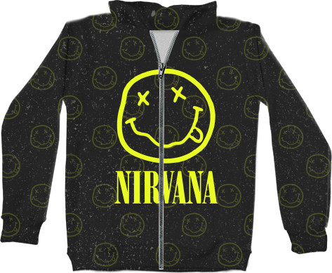 Nirvana - Худі на блискавці 3D Унісекс - NIRVANA (17) - Mfest