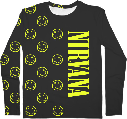 Nirvana - Men's Longsleeve Shirt 3D - NIRVANA (15) - Mfest