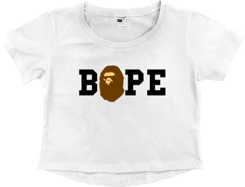 Bape - Women's Cropped Premium T-Shirt - Bape 1 - Mfest