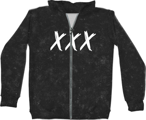 XXXTentacion - Худі на блискавці 3D Унісекс - XXX: PEOPLE SUCK (Сзади) - Mfest