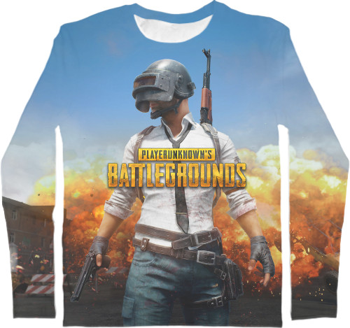 PlayerUnknown’s Battlegrounds (PUBG) - Kids' Longsleeve Shirt 3D - PUBG (6) - Mfest