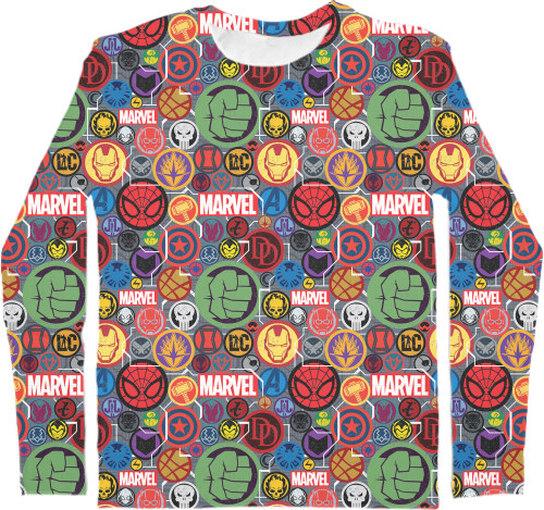 Marvel comics - Men's Longsleeve Shirt 3D - MARVEL [4] - Mfest