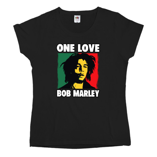 Bob Marley - Футболка Класика Жіноча Fruit of the loom - Боб Марли - Mfest