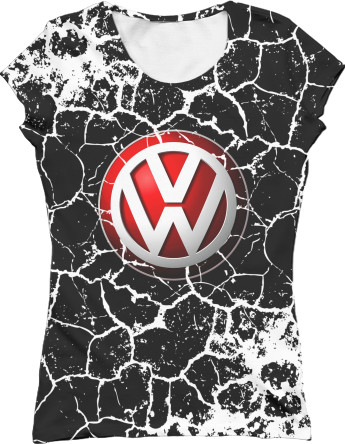 Volkswagen - Футболка 3D Жіноча - Volkswagen Трещины - Mfest