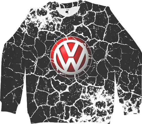 Volkswagen - Світшот 3D Жіночий - Volkswagen Трещины - Mfest