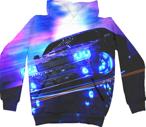 Dodge - Kids' Hoodie 3D - Додж Челленджер - Mfest