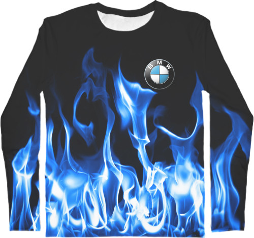 BMW - Футболка з Довгим Рукавом 3D Дитяча - BMW fire - Mfest