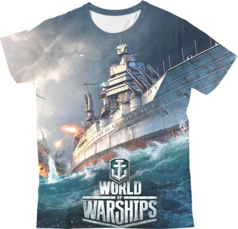World Of Warships - Kids' T-Shirt 3D - World of Warships - Mfest