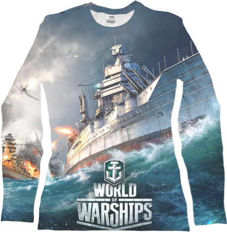World Of Warships - Футболка з Довгим Рукавом Жіноча 3D - World of Warships - Mfest