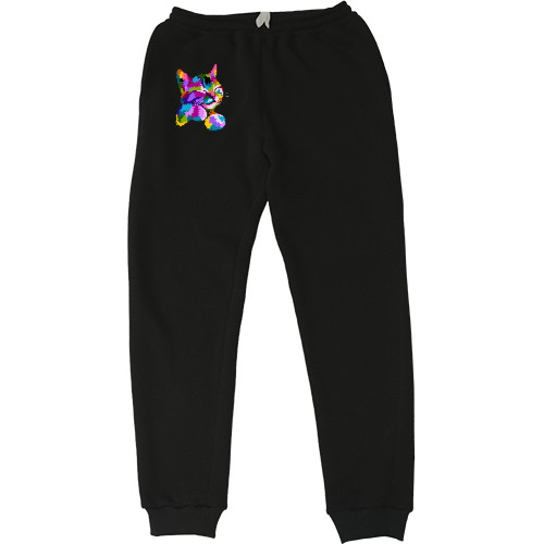 Коты и Кошки - Men's Sweatpants - Кот Журбей в стиле АРТ - Mfest