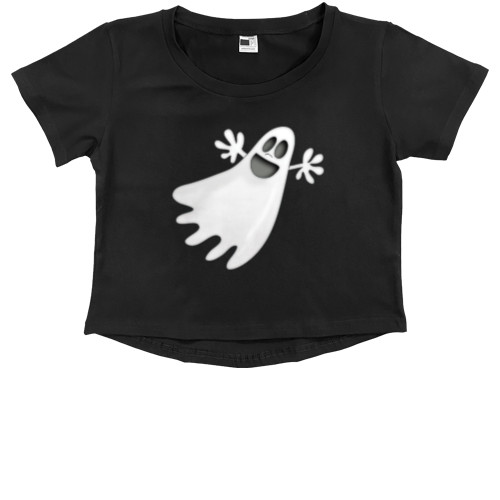 Halloween - Kids' Premium Cropped T-Shirt - Приведення - Mfest