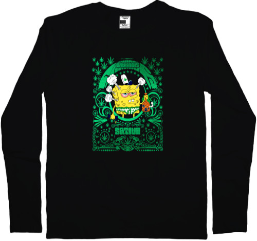 Губка Боб - Men's Longsleeve Shirt - Cannabis Губка Боб - Mfest