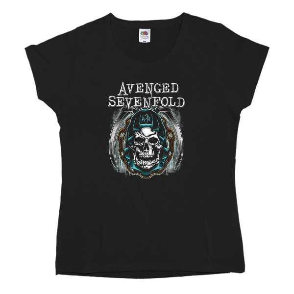 Avenged Sevenfold - Футболка Классика Женская Fruit of the loom - AVENGED SEVENFOLD 7 - Mfest