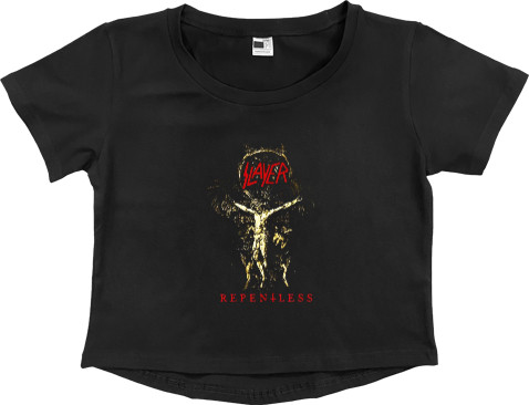 Slayer - Women's Cropped Premium T-Shirt - Slayer Repentless - Mfest