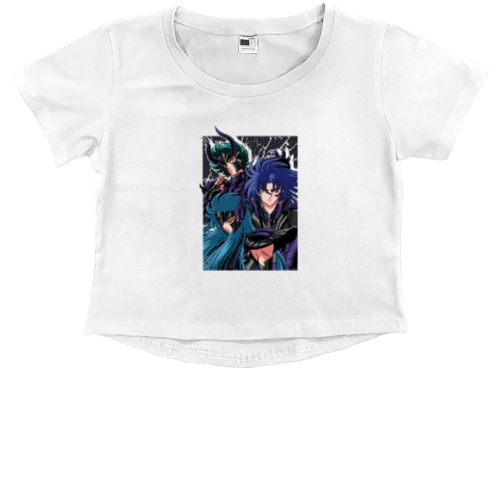 Рыцари Зодиака Святой Сэйя / Knights of the Zodiac Saint Seiya - Kids' Premium Cropped T-Shirt - Лицарі Зодіаку Святий Сейя - Mfest