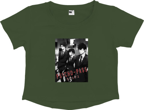 Психопаспорт / Psycho-Pass - Women's Cropped Premium T-Shirt - Психопаспорт - Mfest