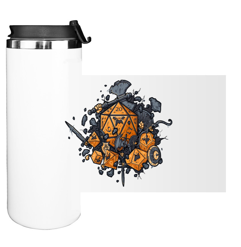 Dungeons and Dragons - Water Bottle on Tumbler - DnD - Mfest
