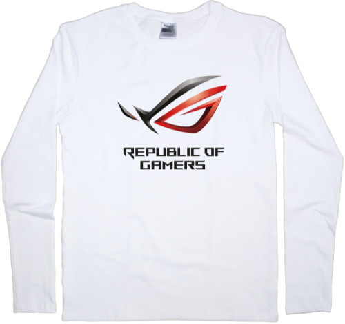 Киберспорт - Kids' Longsleeve Shirt - Логотип  Republic of Gamers - Mfest