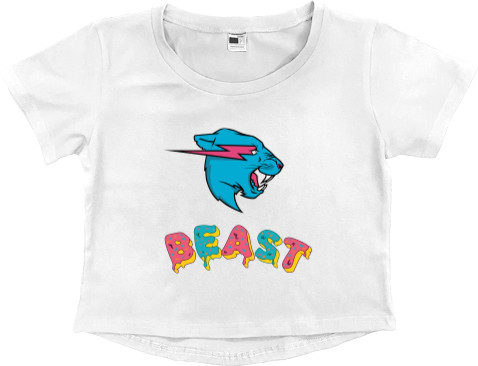 Mrbeast - Women's Cropped Premium T-Shirt - MrBeast - Mfest