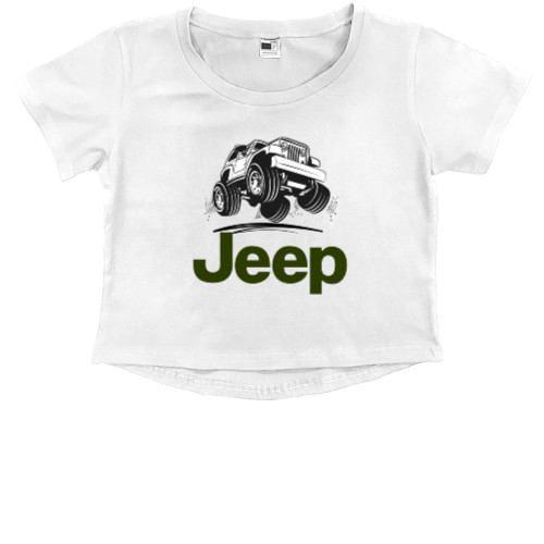 Прочие Лого - Kids' Premium Cropped T-Shirt - Jeep 2 - Mfest