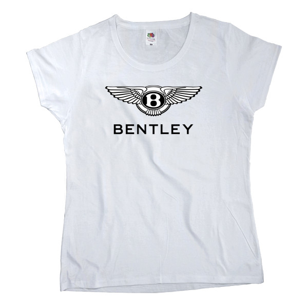Bentley - Футболка Класика Жіноча Fruit of the loom - Bentley логотип - Mfest