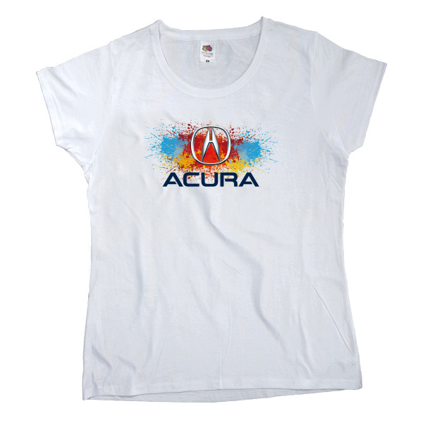 Acura - Футболка Класика Жіноча Fruit of the loom - Acura логотип - Mfest