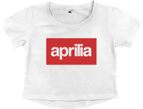 Aprilia - Кроп - топ Преміум Жіночий - Aprilia лого 3 - Mfest