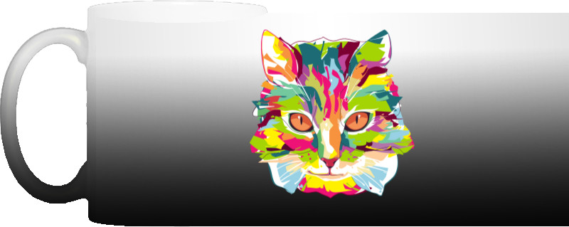 Красочный кот на поп-арт стиле