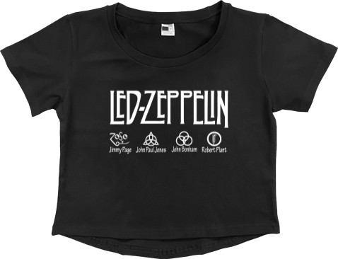 Led Zeppelin - Кроп - топ Премиум Женский - Led Zeppelin 1 - Mfest
